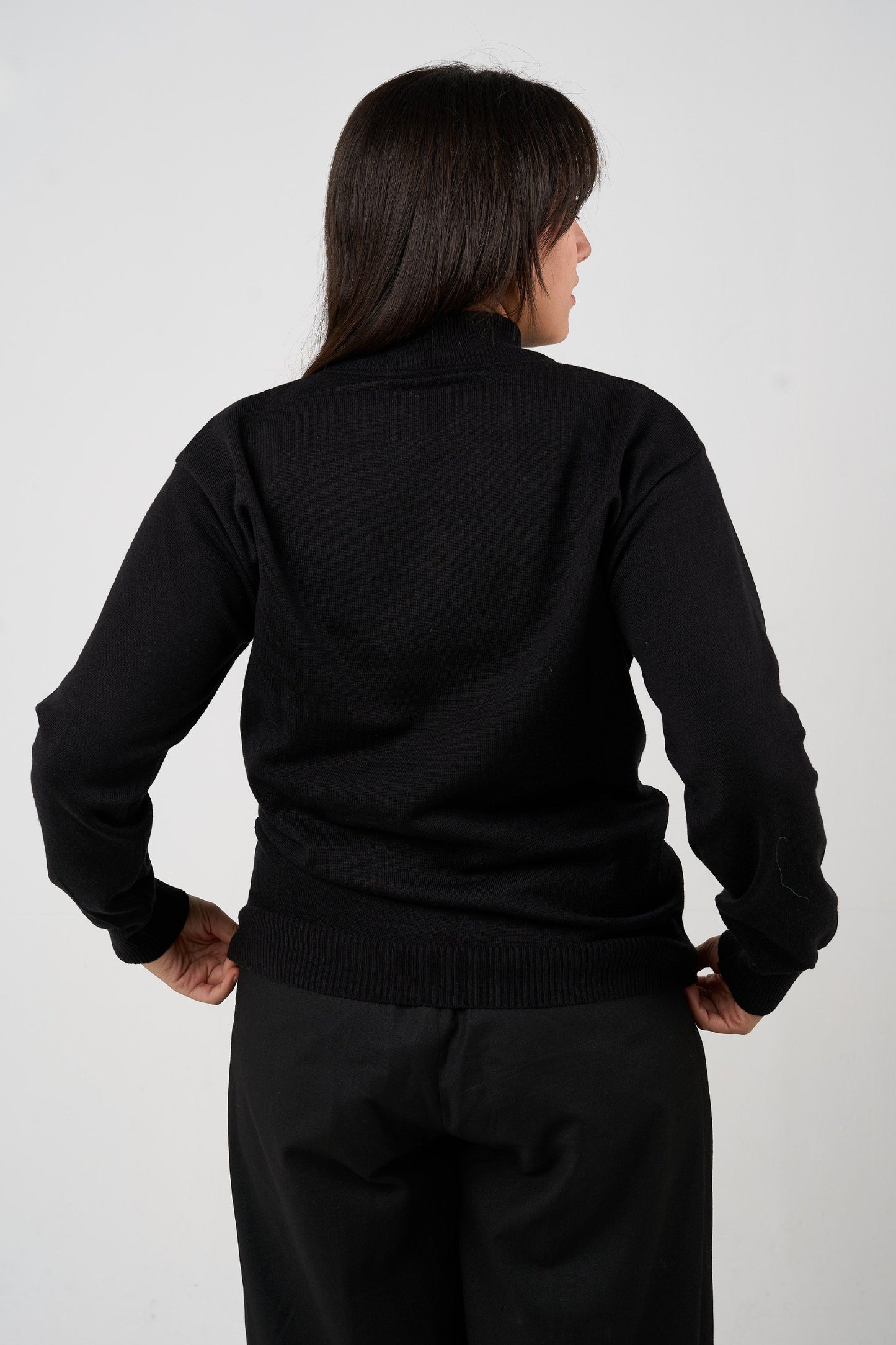 Black Mock Neck Sweater