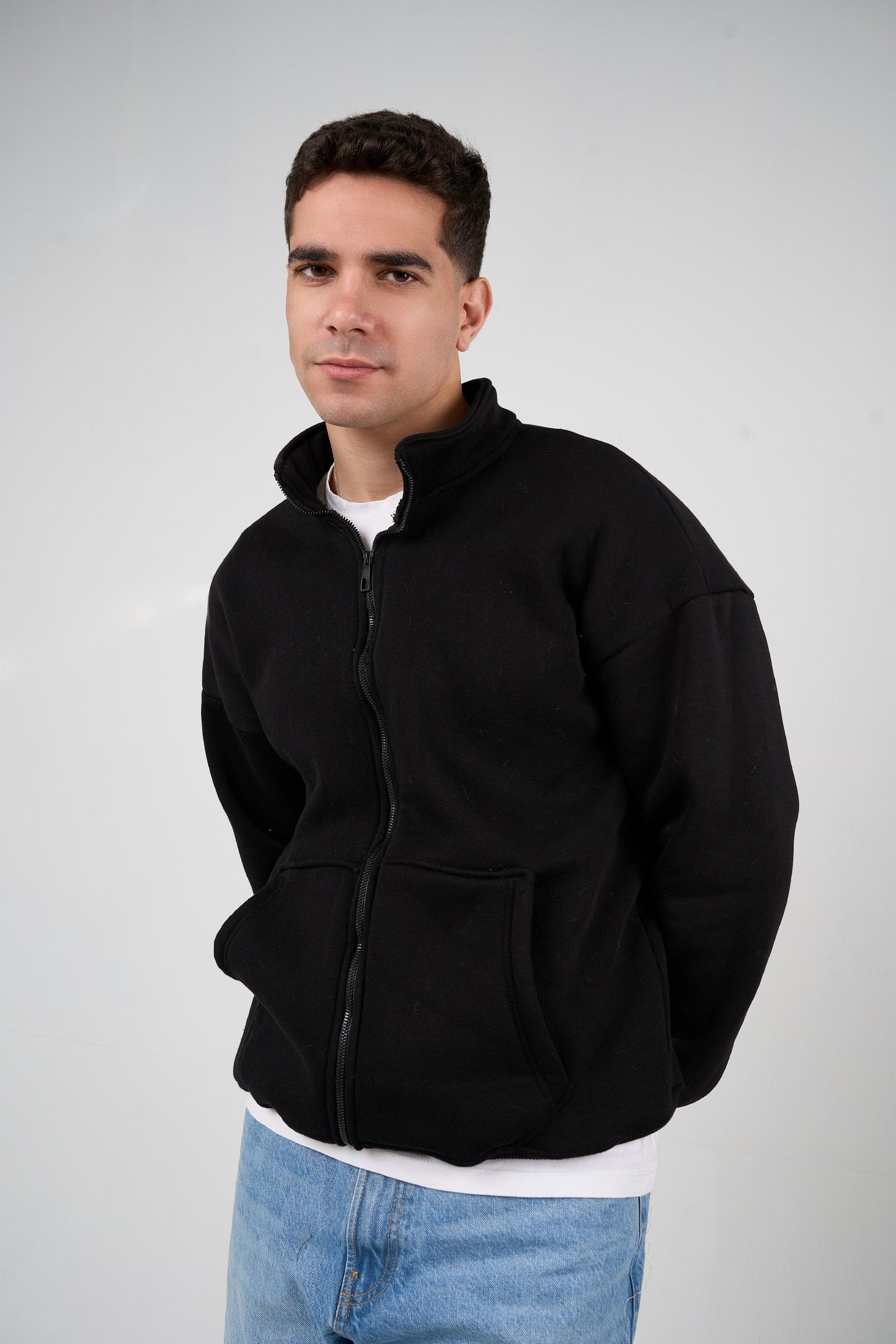 Black Zip-up Sweatshirt