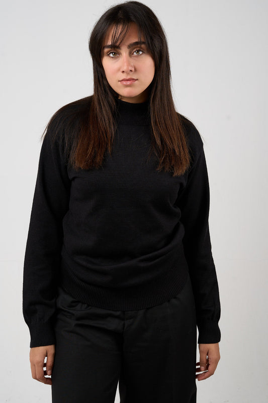 Black Mock Neck Sweater