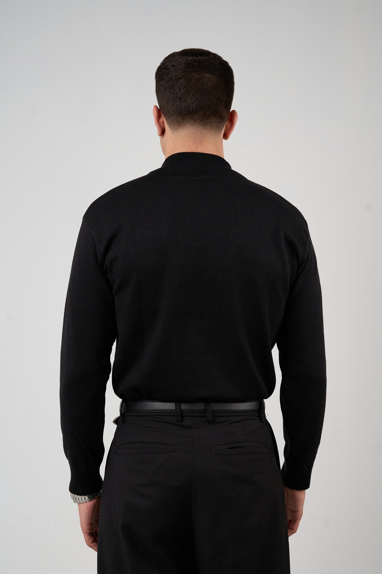 Black Mock Neck Sweater