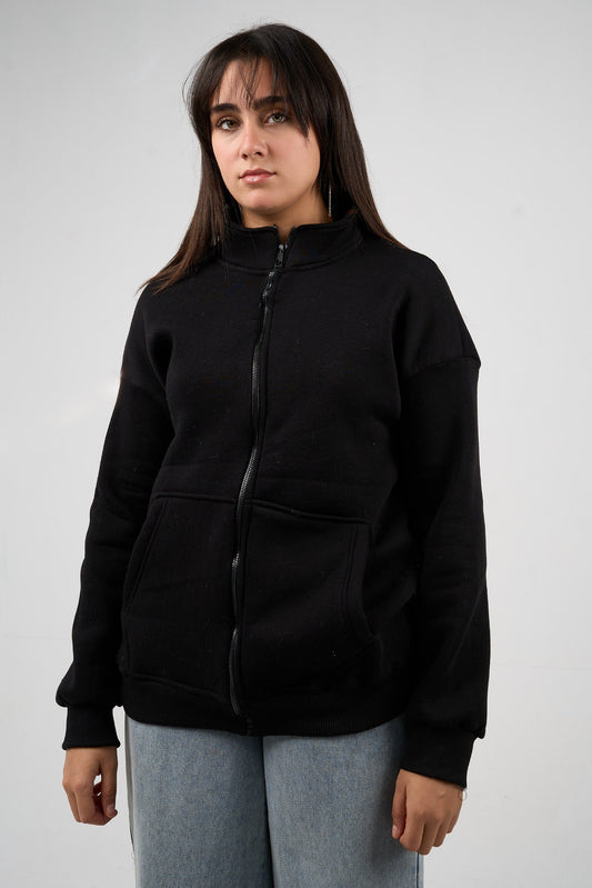Black Zip-up Sweatshirt